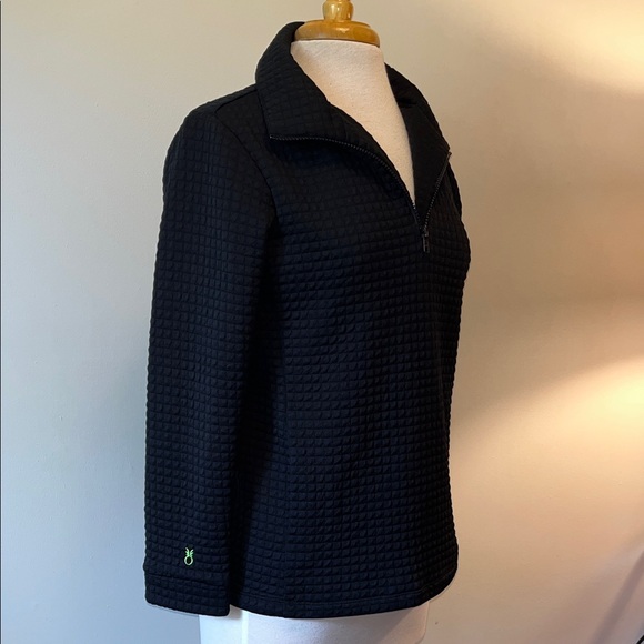 Dudley Stephens Pocomo Waffle Pullover Quarter Zip Quilted Top - Picture 1 of 13